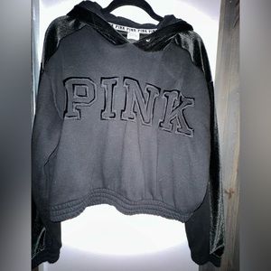 PINK by Victoria’s Secret cropped hoodie with velvet detail